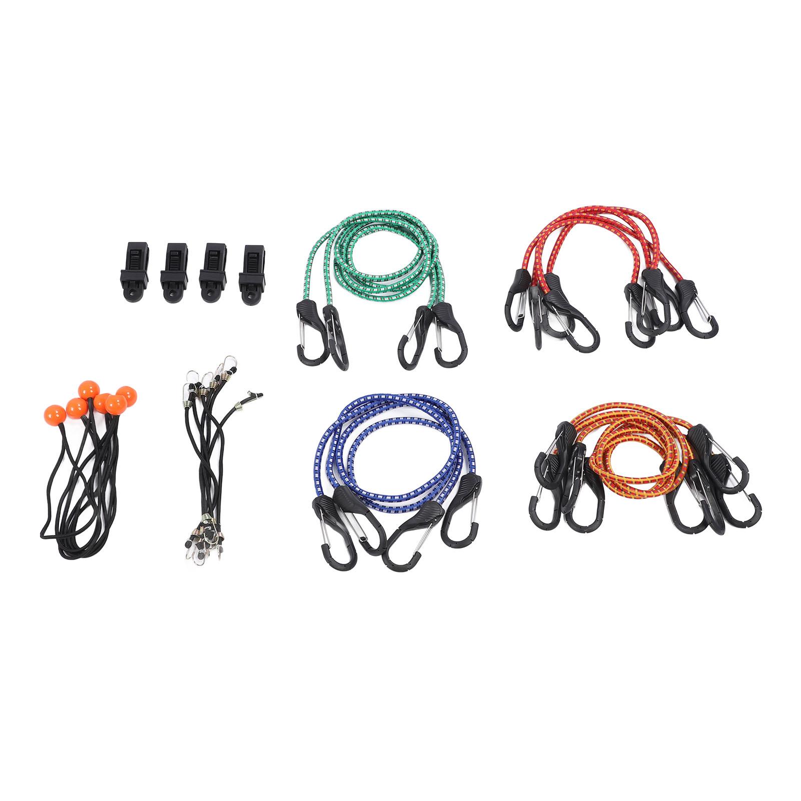 

28 шт. набор эластичных резиновых стяжных ремней с крючком для багажа кемпинговой палатки