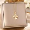 Japan and South Korea Simple Popular Wind Titanium Steel Necklace Female Niche Exquisite Internet Celebrity Zircon Clavicle Chain High-end Jewelry