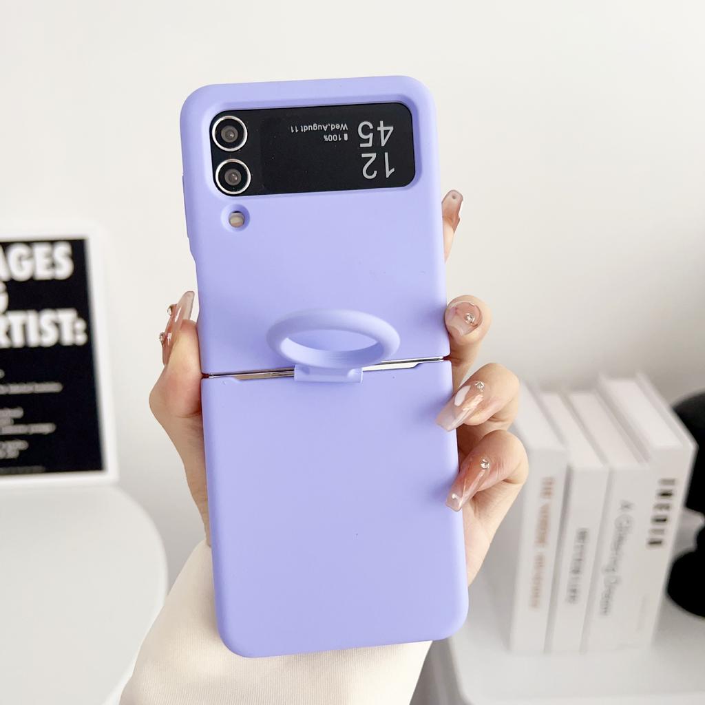 Applicable to Samsung zflip7 mobile phone case liquid silicone all-inclusive anti-drop zflip5 folding screen ring buckle protective case