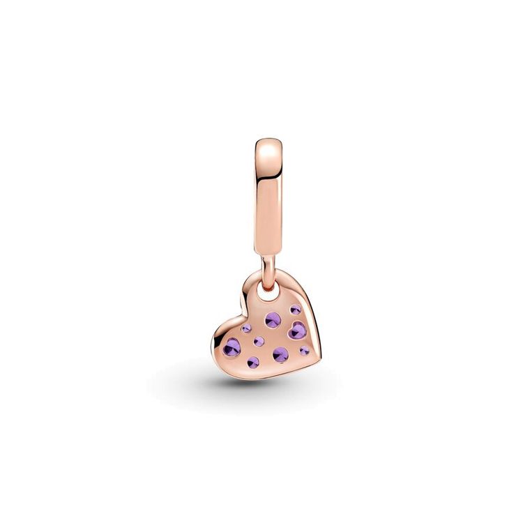 Pandora Tilted Heart Pavé Pendant Women Jewelry 789404C03
