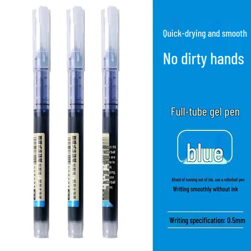 

Quick-Dry 0.5mm Needle-Tip Black Rollerball Pen, Large Capacity, Ideal for Student Exams 0.5mm синий