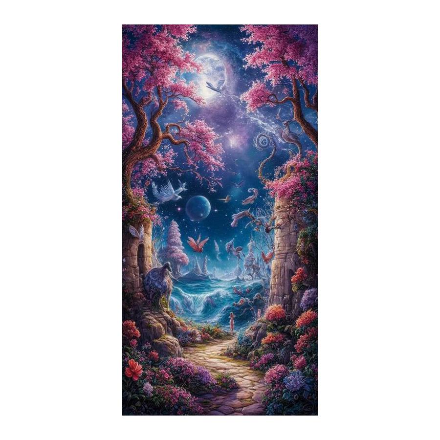 Snow Mountain Moon Castle Large Size Diamond Painting New Collection Scenery Diy Full Drill Rhinestone Embroidery Mosaic Cross Stitch Kits
