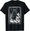 Retro Yule Cat Tarot Card Inspired Dark Christmas Holiday Tee