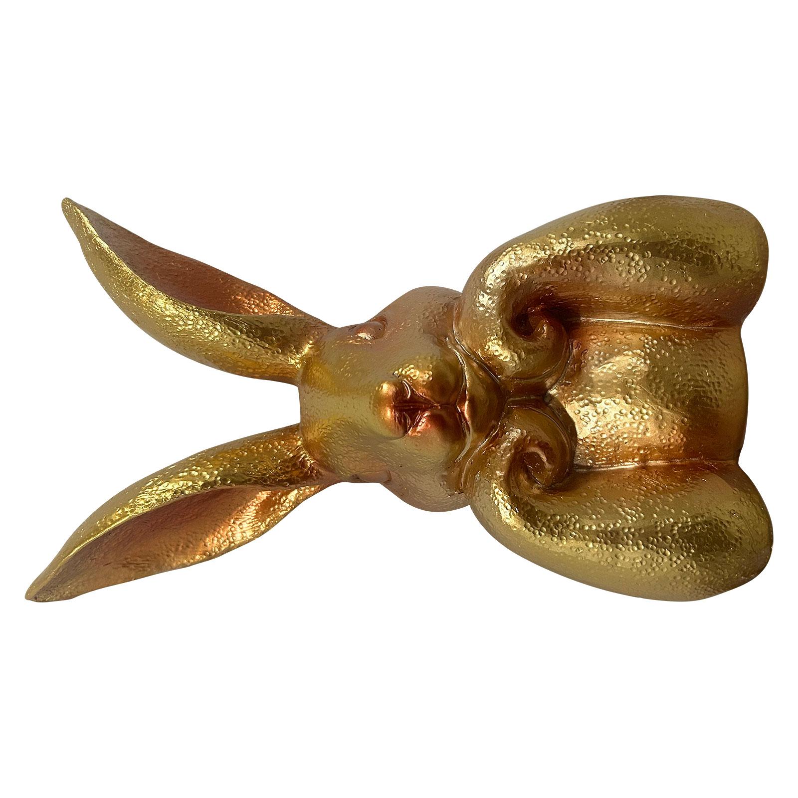 

Creative varnished Rabbit Figure In Warm Gold Perfect For Holiday Display And happy Home Feature