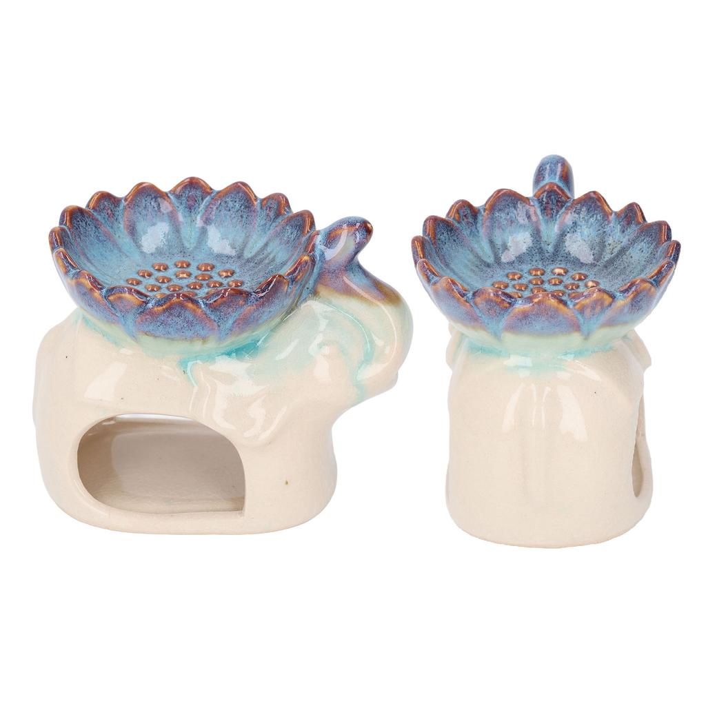 Elefant Keramik Aroma Duftwachswärmer Eisriss Textur Muster Kerze Ätherisches Öl Brenner