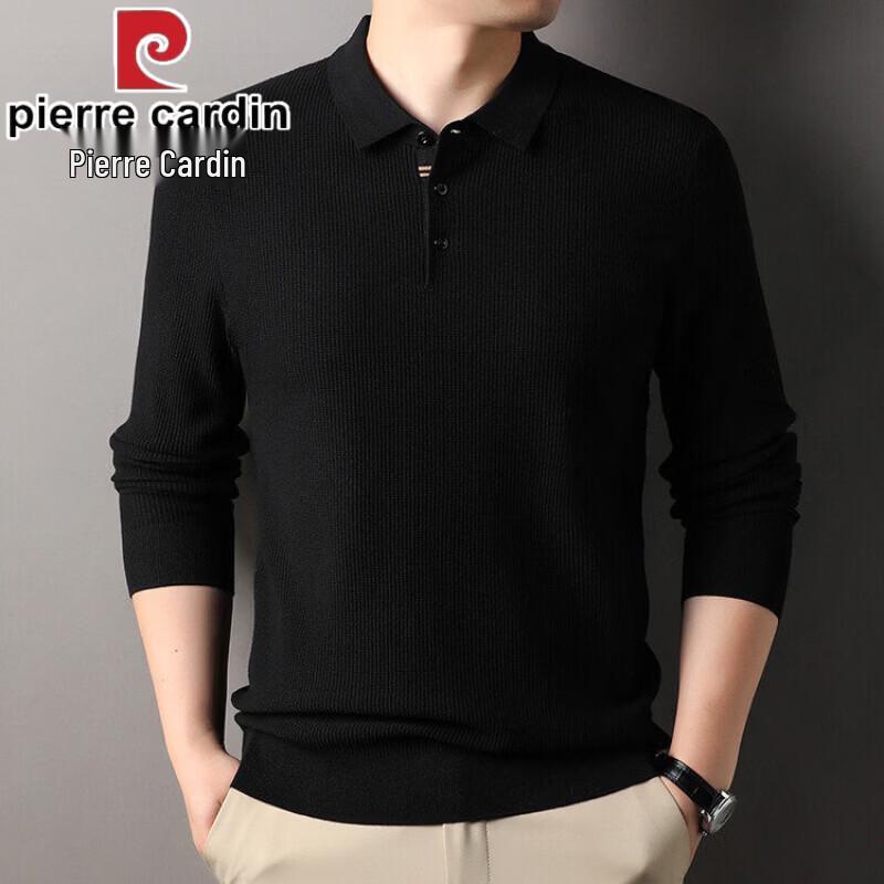 Pierre Cardin Men s Waffle Knit Polo Sweater L