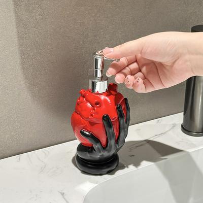 Hand Holding Heart Design Soap Dispenser Bathroom Shower Gel Hand Soap Conditioner Dark Art Style Dispenser