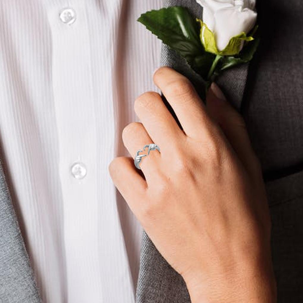 Opening Ring Adjustable Wedding Exquisite Couple Jewelry Fashion Engagement Romantic Girlfriend Sister Friendship Gift