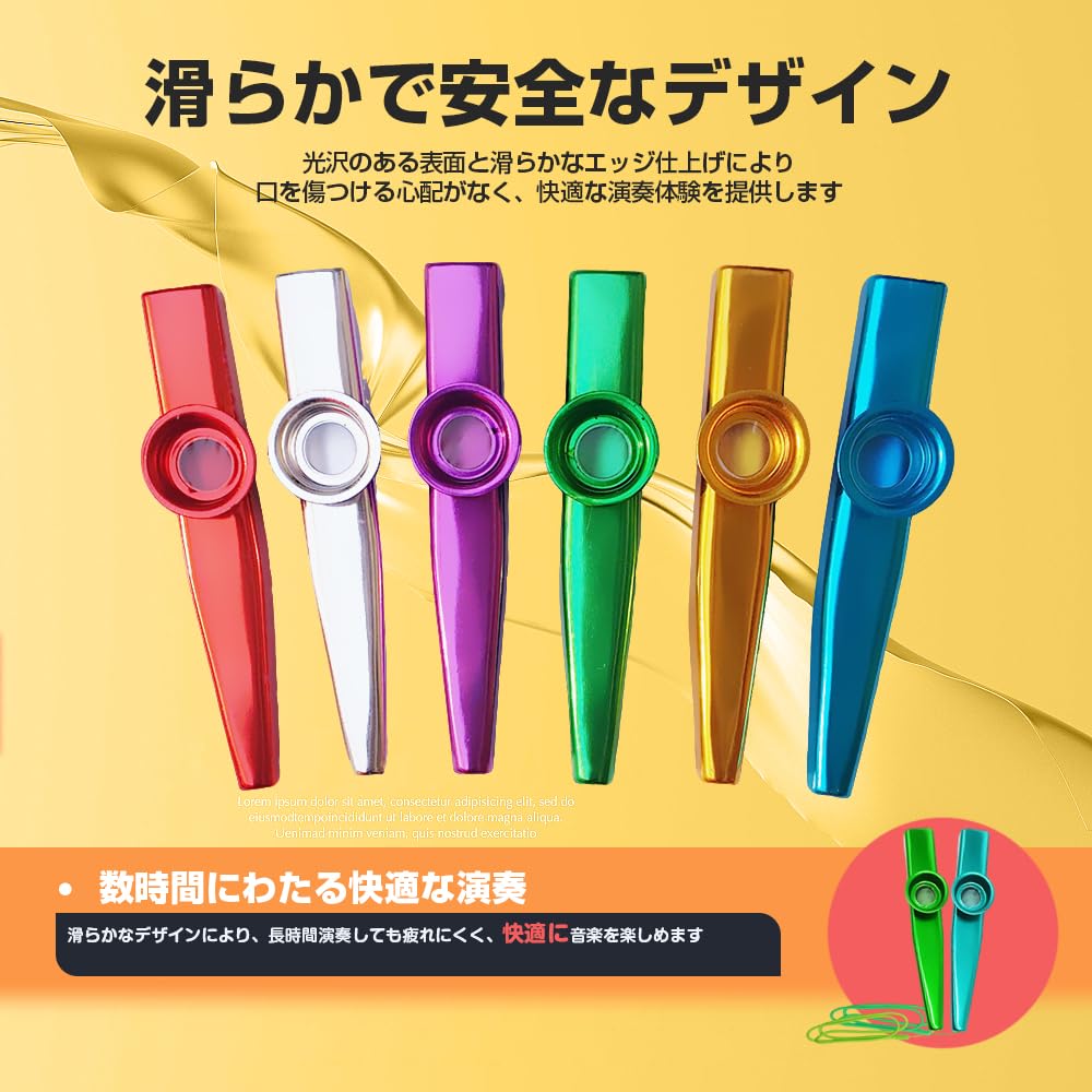 Nakano KAZOO Metal a 1x12cm Kazoo with Vibrating Perfect for Music This Aluminum Kazoo Features a Plated Finish and Can Be Used for Humming or Solo It