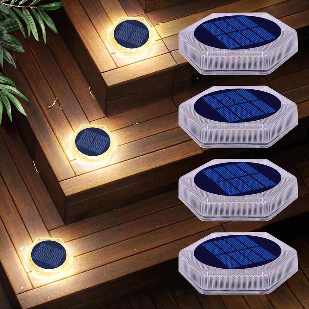 Recessed Garden Outdoor LED Solar Solar Ground Lights with Auto Solar Panel Easy Set of IP68 Perfect for and Driveways Lights, Lights, On/Off,