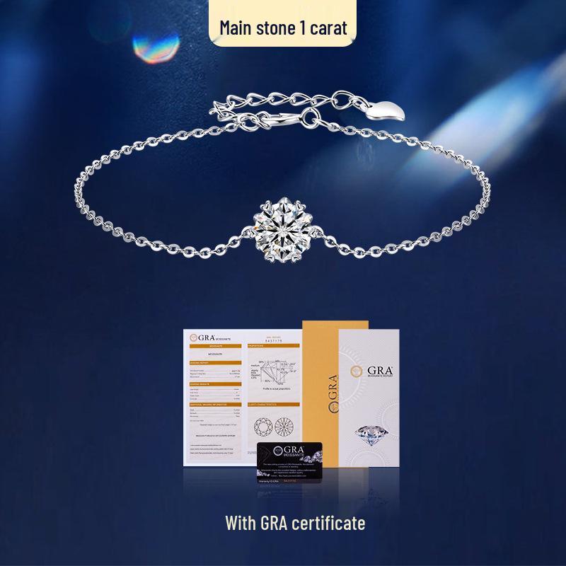 

Браслет из серебра S925 с муассанитами Banyan Tree с шестью крапанами: Классический дизайн в стиле легкой роскоши 925 Silver