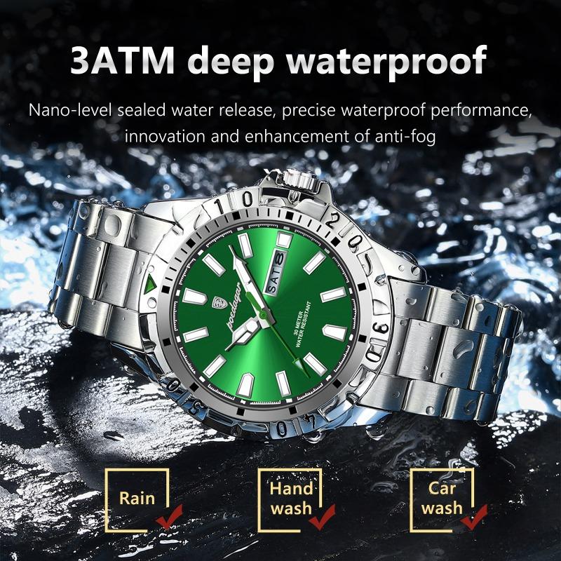 Top Brand Waterproof Fashion New Men's Double Calendar Watch Super Luminous Watch