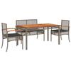 VidaXL Ensemble à Manger de Jardin avec Coussins 5 pcs, Table et Chaise de Terrasse, Meubles de Patio, Mobilier d'Extérieur, 3213577