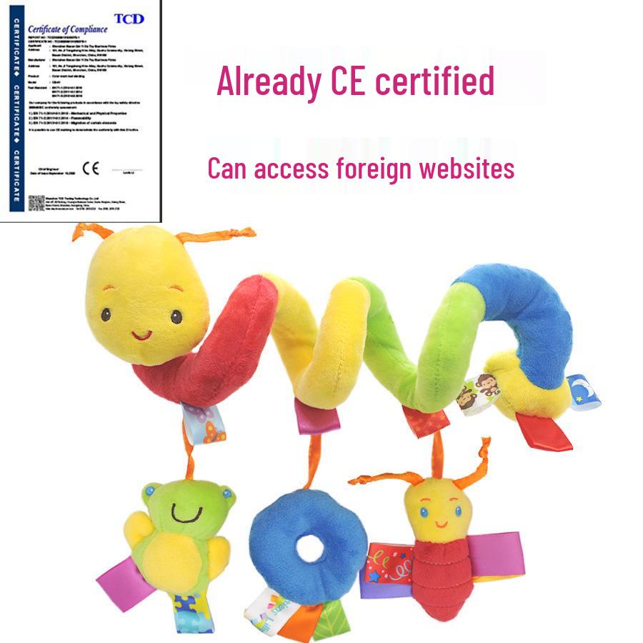 Colorful Caterpillar Baby Bed Wrap - Hanging Soothing Toy with Tags