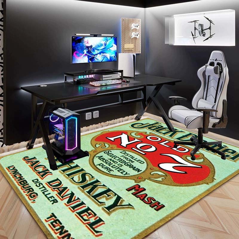 Verkrijgbaar in meerdere maten. J-Jack D-Daniels Bedrukte Yogamat, Woondecoratie, Woonkamer, Slaapkamer, Antislip Mat, Cadeau.