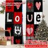 2D Flat Printing  2pcs LoveCheckers Fashionable Chic Curtains Semi-Sheer Curtains Home Decor Perfect for Living Room   Bedroom