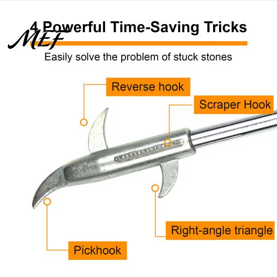 Zinc Alloy Tire Tool Cleaning Hook, Car Gap Buckle Stone Tread Groove Remover Cleaner Universal Debris
