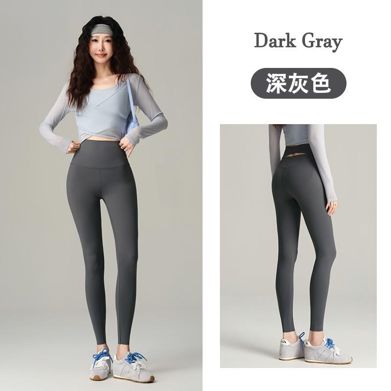High-Waisted Seamless Leggings Women Slim Fit Nine-Third Length Yoga Pants With Wide Waistband Lightweight Stretchy Nylon