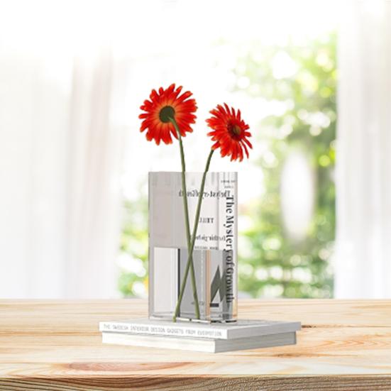 

Ваза для цветов, геометрическая, небьющаяся, небьющаяся форма книги, декоративное украшение для дома, цветочная композиция