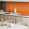 Self-adhesive Decoration with Graphics for Office or Study 120x60 Cm Orange Color
