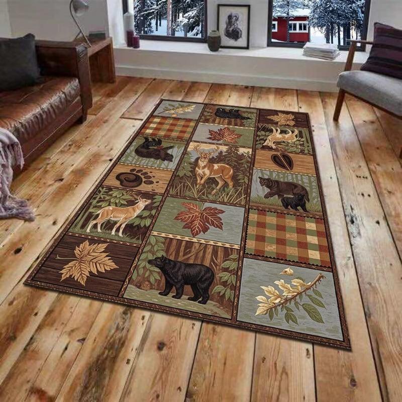 American Countryside Pastoral Print Floor Mat Living Room Bedroom Home Mat Home Decoration Easy To Clean So Beautiful Fashion
