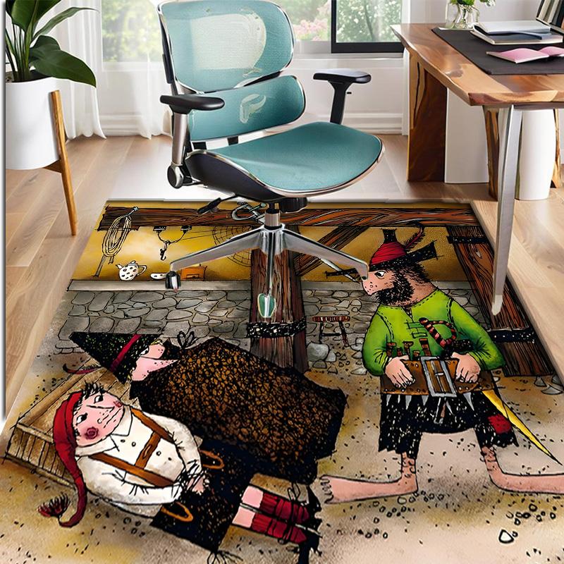 Der Rauber Hotzenplotz Pattern Rug, Indoor/Outdoor Mat, for Picnic, Gameroom, Bedroom, Office, Living Room, Home Decor Carpet, Birthday Gift