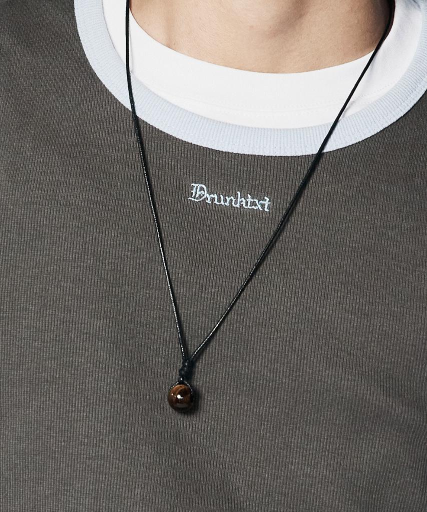 Khaki Studio [Khaki Studio X Drunk Text] Tiger Eye Stone Necklace