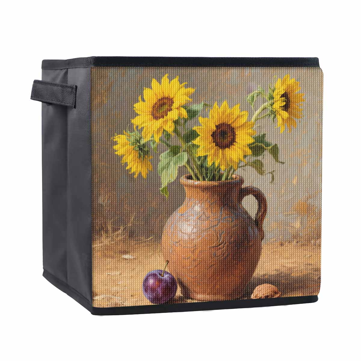 

Charming Sunflowers 5D Diamond Painting Storage Basket Full Round Drill Mosaic Diamond Embroidery Cross Stitch Kits Home Decor Home Decor 25cmx25cm