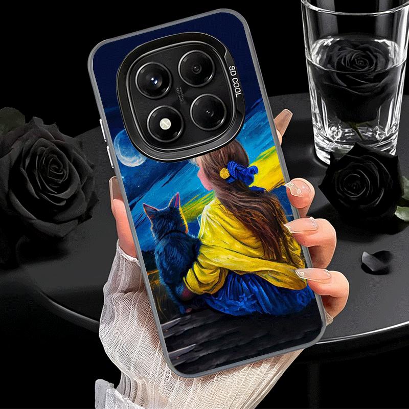 

Blue Yellow Ukrainian Girl Shockproof Phone Case for Xiaomi Redmi Note 15 14 13 12 Pro Plus 11 11S 11T 5G Cover Anti Fall Fundas Redmi Note15ProPlus
