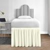 Ruffled Bed Skirt Solid Color Wear Resistant Washable Non-Fading Extra Long College