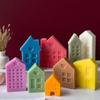 House Shape Silicone Candle Molds 10 Cavities Cabin Shape Silicone Molds Heat Resistant for Handmade Candle Soap Making