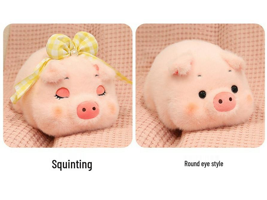 Plush Pig Head & Brain Bowknot Pillow - Adorable Pig Shaped Cushion for Girls' Beds and Sofas