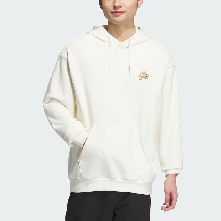 Adidas FW23 Year Of The Dragon CNY Series Embroidered Hoodie Men Hoodie White JE6115