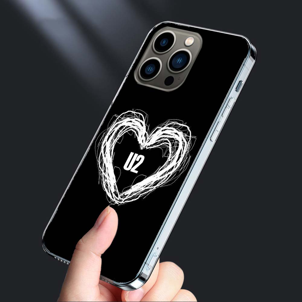 

Band U2 Phone Case For Iphone 16E 15 Pro 14 Plus 17E 16 17 Pro Max Air 11 12 13 Mini Shockproof Capa Cute Cover TPU Clear iPhone 15 Plus