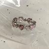 Copper Contemporary Vintage Ring For Women With Luxurious Gold Finish And Dazzling Geometric Diamond Detailing