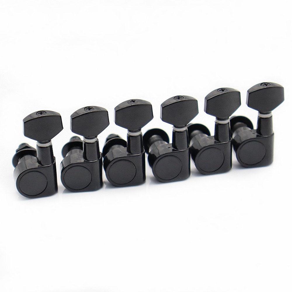 6Pcs Guitar Tuning Pegs Tuner Machine Heads Tuning Peg Machine Head No Mounting Holes Chrome-Gold-Black