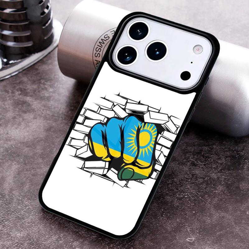 Rwanda Flag Phone Case For iPhone 17,16e,15,14,13,12,11,Mini,Pro,MAX soft Silicone Cover