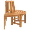 Panca ad Albero Semicircolare Ø160 cm Legno Massello di Eucalipto
