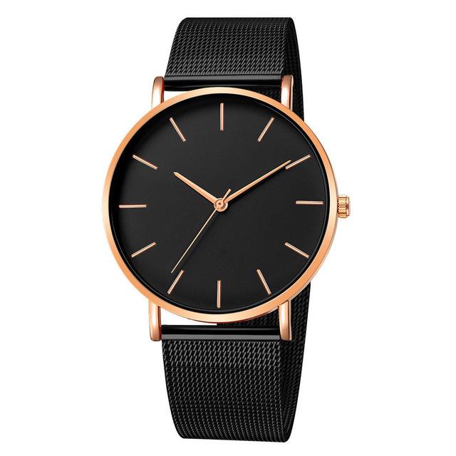 Geneva Ultra-Thin Men's Minimalist Mesh Band Watch