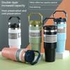 BEPAN 600/890ML Stainless Steel Thermos Mug With Straw Keeps Cold and Heat Thermal Mug Car Insulated Flask Water Tumbler for Outdoor