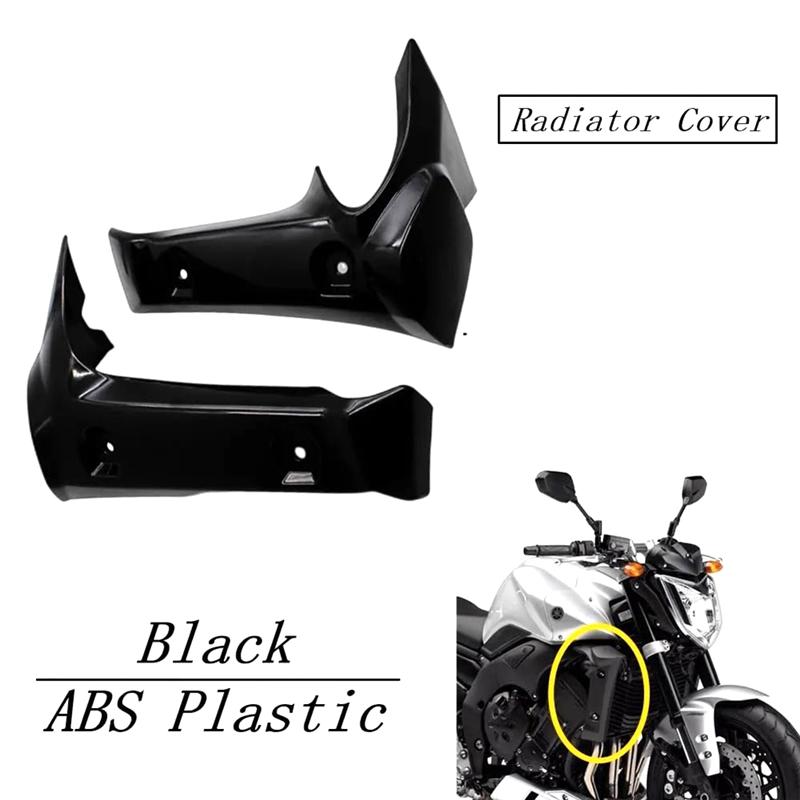 1 Pair Radiator Cover Side Guards Cooler Hood Water Tank Protection Motorcycle Parts Black For FZ1 2006-2010