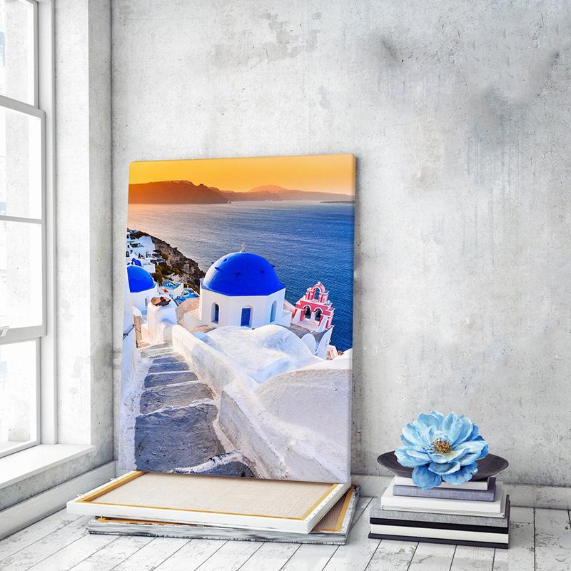 

Санторини, Греция, настенное искусство, пейзаж, холст, картина, Средиземное море, фотографии, HD печать, украшение для гостиной, дома, фотопостер 21x30cm No Framed