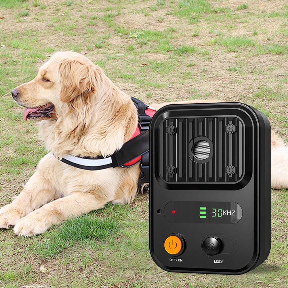 Ultrasonic Dog Anti Barking Device Waterproof Dog Barking Control Device USB Rechargeable Automatic Dog Barking Stop Device