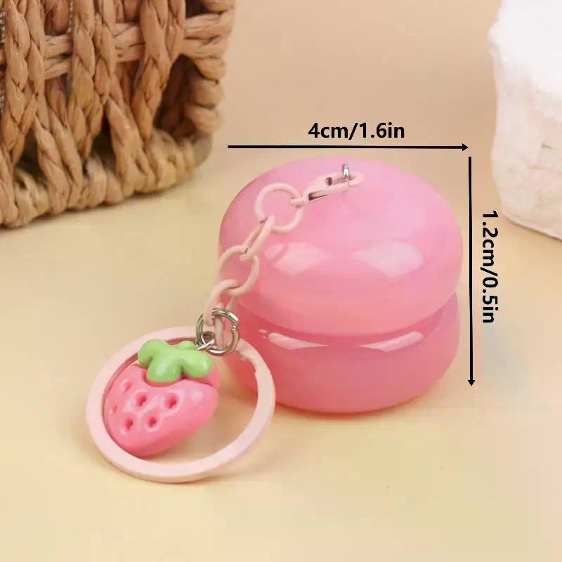 1Pcs 5g Mini Empty Plastic Lip Mask Jars With Keychain Pendant Lip Balm Cans Cream Lip Balm Containers Lipstick Makeup Container