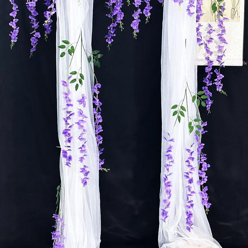Simulated Wisteria Flower Wedding Purple Vine Decoration Background Fake Flower Wall Ceiling Party Simulated Flower Vine String