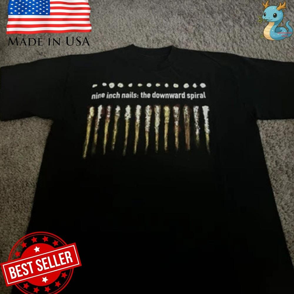 Nine Inch Nails NIN Repint Band Merch Inspired Shirt Retro Style Tee Unisex T-Shirt XL
