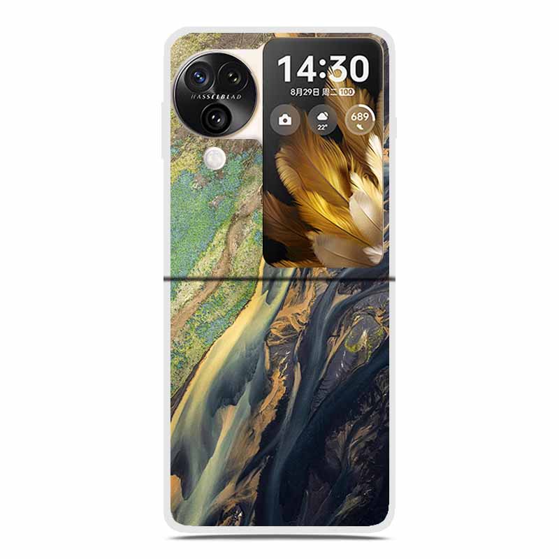 For Oppo Find N3 Flip 5G Cases Clear 6.8" Marble Hard TPU Back Cover For Oppo Find N 3 Flip Phone Cases Coque Fundas Bumper Etui