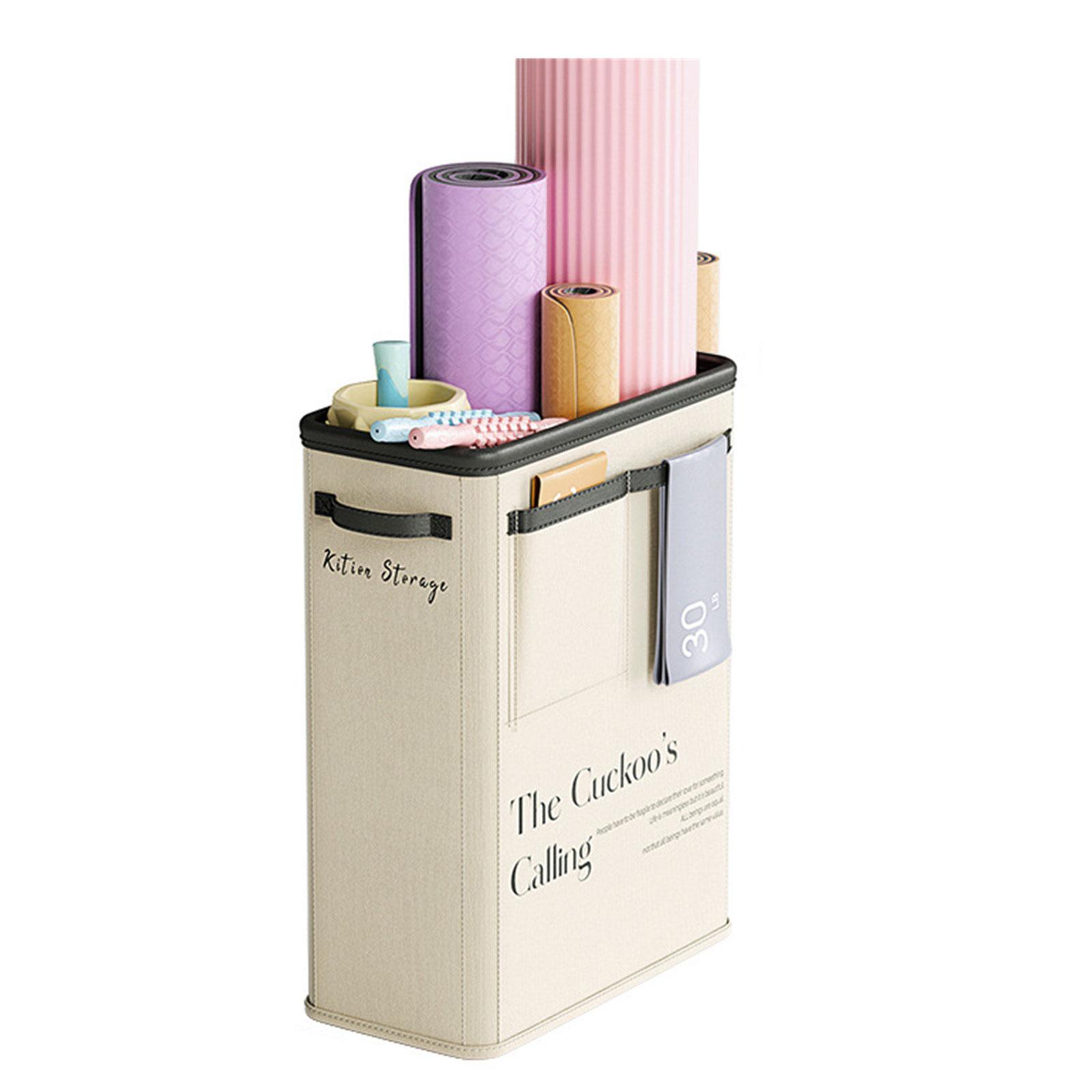 Space Saving Foldable Yoga Equipment Organizers Home Storage Basket розовый