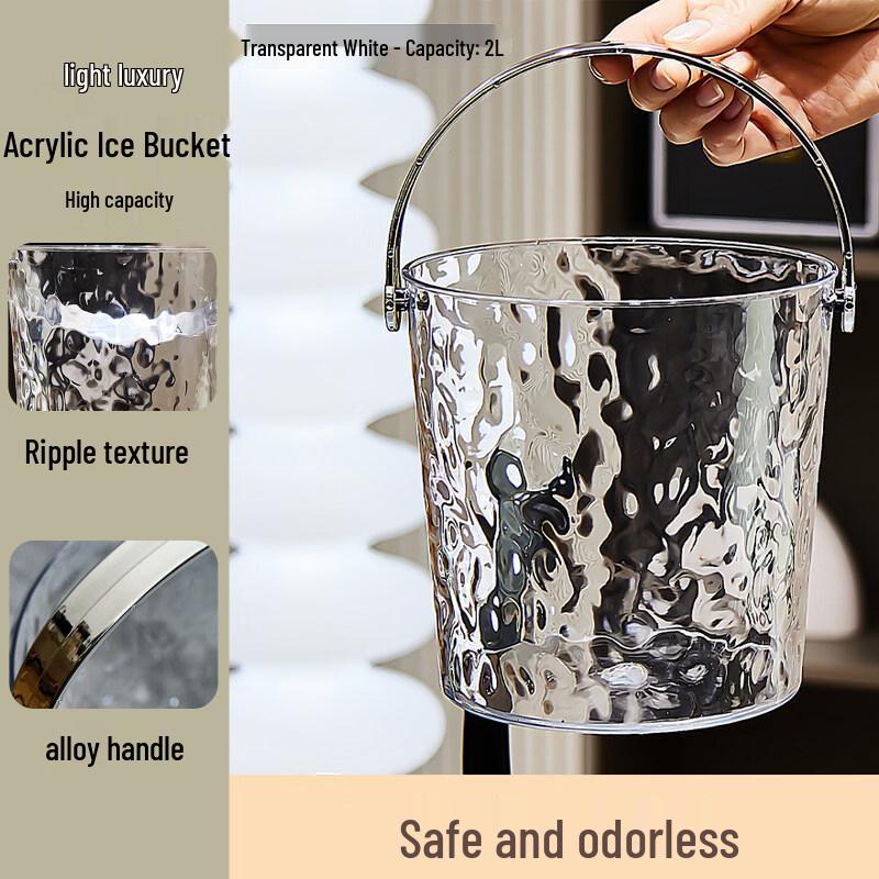 ZISIZ Portable Plastic Ice Bucket