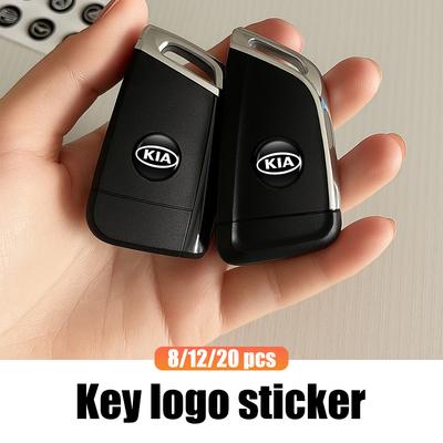 AAOH1 8/12/20PCS Car Remote Control Key Badge Emblem Stickers Decorat Accessories For Rio K5 K2 K3 Sportage Ceed Sorento Picanto